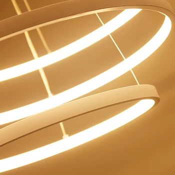 Šiuolaikinių LED Sieniniai šviestuvai gyvenimo valgomasis balto aukso kavos juoda Ratą Žiedai aliuminio kūno Lempos šviestuvai namų lempa