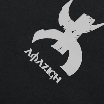 Amazigh Juokinga T Marškinėliai Vyrams Vasaros Medvilnės Harajuku Trumpas Rankovės O Kaklo Streetwear Black T-shirt