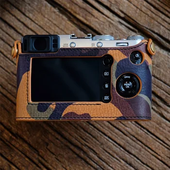Cam-į LCP-001 odinis fotoaparato apsaugos atveju Kamufliažas stiliaus kameros odos atveju Fujifilm X100L