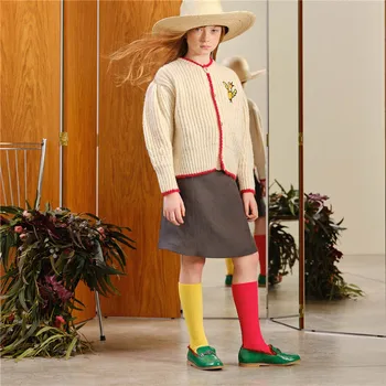 EnkeliBB Vaikų Žiemos Megzti Paltai TAO Vaikas Vintage Megztinis Europos ir Amerikos Stiliaus Mergina ilgomis Rankovėmis, Paltai 2020 TAO