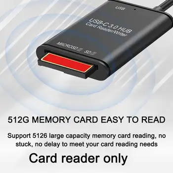 Oppselve 3 in 1 Kortelių Skaitytuvas USB 3.0 ir USB C Tipas SD Micro SD TF Card Reader OTG Adapteris, 