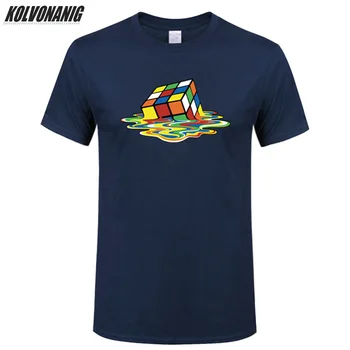 Vasaros 2019 Rubiko Kubo Tirpinant Juokingi Marškinėliai Vyrams Spausdinti Medvilnės trumpomis Rankovėmis Vyrų Drabužių Prekės ženklų Kratinys T-Shirt Harajuku