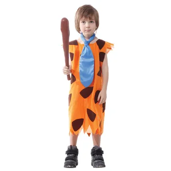 Umorden Purim Karnavalą Šalies Halloween Kostiumai Primityvūs Laukiniai Flintstones Kostiumas Vyrams Akmens Amžiaus Berniukas Cosplay Suaugusiems Vaikams