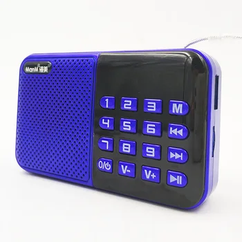 Pocket Radio Mini Nešiojamas Įkraunamas Skaitmeninis LED Ekranas, Stereo FM Radijo Imtuvą, Garsiakalbį Paramos USB TF Kortelę Muzikos Grotuvas