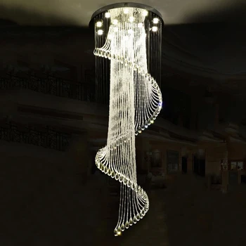 Manggic Kristalų Kambarį Žibintai K9 Spiralės K9 Krištolo Sietynas, Europos Šiuolaikinės Kūrybos LED Šviestuvo Lempos Hotel Villa