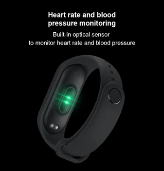 Smart Juosta Fitneso apyrankę M5 Sport Žiūrėti Pedometer Širdies ritmas, Kraujo Spaudimas 
