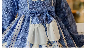Originalus vaikai Ispanija Lolita Merginos Princesė Suknelė ilgomis rankovėmis spausdinti saldus mielas suknelė girlsChildren Helovinas Kostiumas Y2785