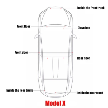 2vnt Automobilių Didelio Ryškumo Didelės Išėjimo galios Baltos Led Interjero Šviesos Durų Lempos Balos Kamieno Šviesos Rinkinys Universalus Tesla Model X 3 S