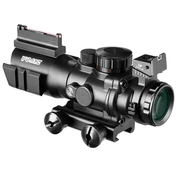 4x32 Acog Riflescope 20mm Suderinta Reflex Optika taikymo Sritis Taktinis Akyse Medžioklės Pistoletas, Šautuvas Airsoft Snaiperis didinamasis stiklas