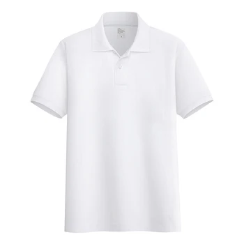 AOLIWEN Vyrų baltos spalvos 65% medvilnės polo marškinėliai mygtuką vientisos spalvos trumpomis rankovėmis vasarą 2021 prakaitas sugeriančios minkštas tight fit polo marškinėliai
