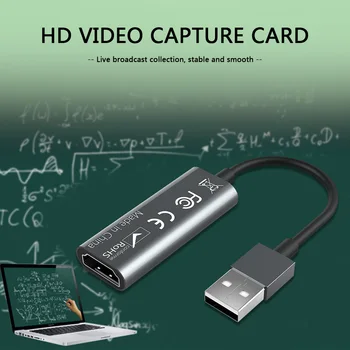 FHD HD 1080P Mini Video Capture Card USB 2.0 HDMI Video Grabber Diktofonas Langelį Žaidimas Live Transliacijos