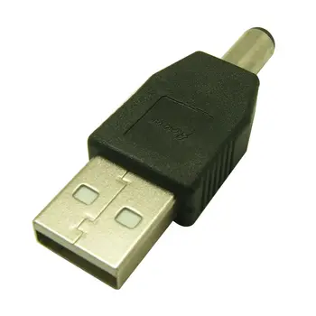 5vnt nemokamas pristatymas USB DC 5.5*2.1 mm Kištukas, USB 2.0, A TIPO, VYRAS Į DC 5.5 x 2.1 mm DC maitinimo Kištuko USB adapteris DC5521 jungtis
