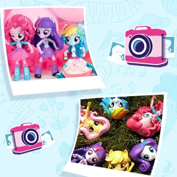 6 Mano Mažai Pony Equestria Princess Mini Lėlės, Žaislai pinkie pie vaivorykštė brūkšnys twilight sparkle retenybė Mergaičių Vaikams