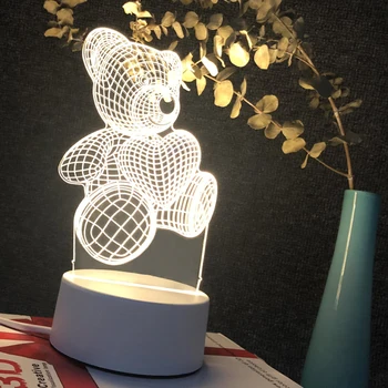 Mylamp Akrilo 3D lempos Stereo Mažas Naktį Šviesos diodų (LED) Stalo Apšvietimas Gimtadienio Šventė Vaikams Apdailos Neoninės