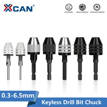 XCAN Keyless Gręžimo Griebtuvas 0.3-3.4 mm 0.3-6.5 mm 0.3-8mm Hex Šerdies Tvirtinimo Adapteris Gręžimo Gręžimo Converter Tool Gręžimo Tvirtinimo Apkaba