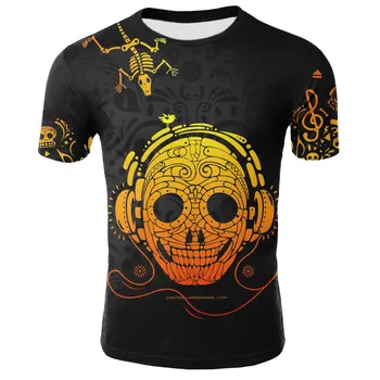 Vyrų, Moterų 3D Spausdinimo trumpomis Rankovėmis T-shirt 3D Siaubo Kaukolė T-shirt Vasaros Hip-hop Stiliaus trumpomis Rankovėmis marškinėliai 2021