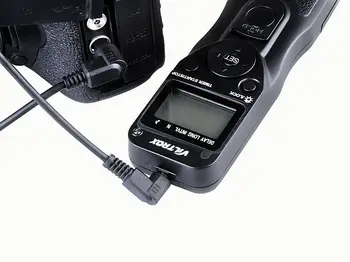 Viltrox MC-C3 Laikmatis Fotoaparato Užrakto Nuotolinio Valdymo Laido LCD Ekranas Canon 7D II 6D 5D3 5D MARK IV 50D, 40D 30D DSLR
