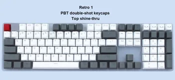 PBT 104-raktas Retro Keycaps Derliaus Keycaps Dolch RGB Keycaps du kartus-shot 