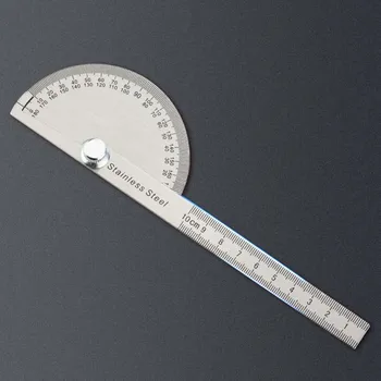 180 Laipsnių Daugiafunkcinis Goniometer Reguliuojamas Matlankis, Nerūdijančio Plieno, Kampo Ieškiklis Valdovas Staklininkas Matavimo Įrankiai