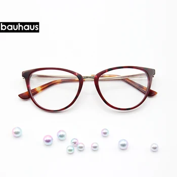 Bauhaus Retro Cat Eye Akiniai Moterų Optiniai Akinių Rėmeliai Kompiuterio, Skaitymo akiniai, rėmeliai oculos de