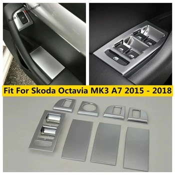 Imaautotrims Durų Porankiai Lango Stiklo Pakėlimo Mygtuką Rėmas Padengti Apdaila, ABS Reikmenys Skoda Octavia MK3 A7 m. - 2018 m.