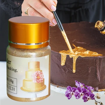 Aukso Valgomieji Maisto Miltelinis Dažymas Dulkių Kepimui Ingredientai Pyragas Apdaila Minkštas Ledų, Šokolado Aukso Valgomieji Pigmento 10G