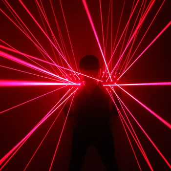 Nemokamas pristatymas Raudonojo Lazerio Kostiumas, LED Liemenė, Šviesos Liemenė Lazerio Pirštines, Akinius Lazerių Šou