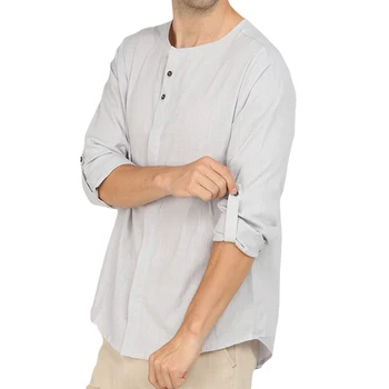Aoliwen Prekės 2020 Naujas Vyrų Skalbiniai O Kaklo tvarstis T shirts Vyrų vientisos Spalvos ilgomis Rankovėmis Atsitiktinis Medvilnės Skalbiniai marškinėlius Topai marškinėliai