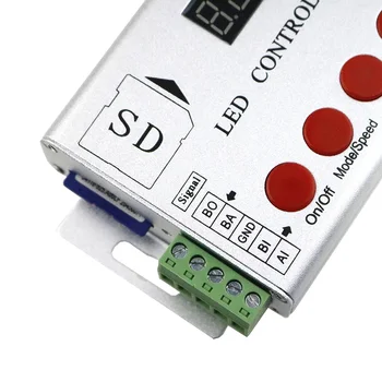 Led pikselių valdiklis, SD kortelių programas 2048pixels valdytojas dmx pulto TM1809 WS2811 ws2801 LPD8806 WS2812 DMX led juostelės 5-24