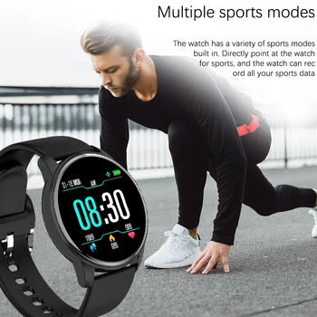 LIGE mados Smart Watch Moterys Vyrai Fitness tracker Širdies ritmo monitorius Kraujo spaudimo funkcija smartwatch žmogus 
