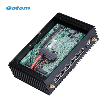 Qotom Q500G6 6 LAN Mini PC su 6-oji/7-ąją Gen Intel Celeron Core i3 i5 i7 Procesorius borto Belaidžio Namų Biuro Firewall Router