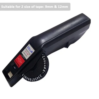 Įspaudas E-5500B motex Vadovas Etikečių Spausdintuvas su raudona juosta, plastiko užrašu mašina 3D įspaudas 9/12mm etiketės juosta juoda