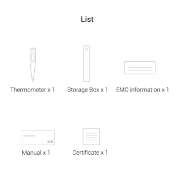 Xiaomi Mijia Protingas Elektros Termometras Skaitmeninis LCD Ekranas Nagų/Ausų Kūno Temperatūra Medicinos Termometras
