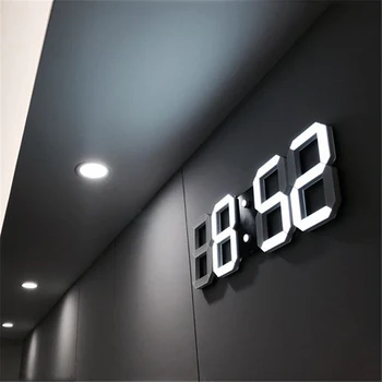 3D LED Sieninis Laikrodis Modernus Dizainas, Skaitmeninis Stalo Laikrodis, Žadintuvas naktinė lempa Siųsti reloj de sumalti Žiūrėti Namų Kambarį Apdaila