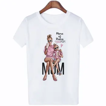 Moterų Drabužiai 2019 M. Vasarą Madinga Spausdinti Meilės Super Mama Marškinėlius Harajuku Kawaii Atsitiktinis Patogiai Motinos Amžinas Moterų Topai