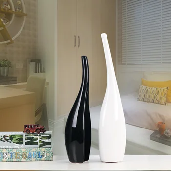 Kūrybos juoda-ir-balta paprasta apdaila, apdailos kambarį TV kabinetas, vyno kabinetas rankdarbių apdaila keramikos meno vaza