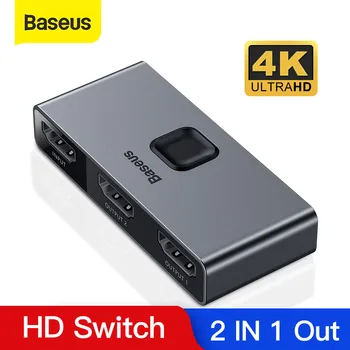 Baseus HDMI suderinamus Switcher 4K 60Hz Bi-Kryptimi, 1x2/2x1 HDR Audio Adapteris PS4 TV Box 4K HD HDMI suderinamus Switcher