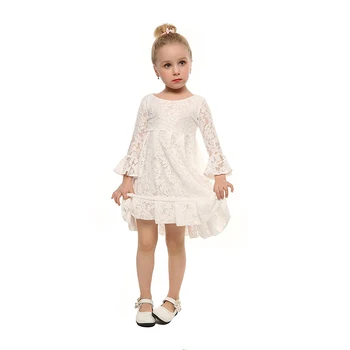 Elegantiškas Vaikų Mergaičių Juoda Balta Nėrinių Suknelės, Vestuvės Drabužius Gimtadienio Dovana