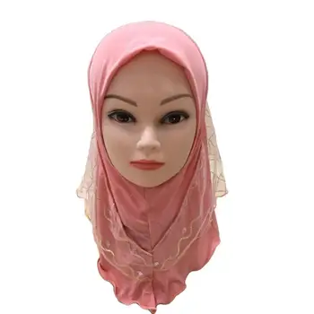 Vienas Gabalas Amira Hijab Musulmonų Vaikų Mergaičių Akių Skrybėlę, Skarą Skara Wrap Islamo Maldos Skrybėlę Ramadanas Padengti Galvos Apdangalai Bžūp Artimuosiuose Rytuose