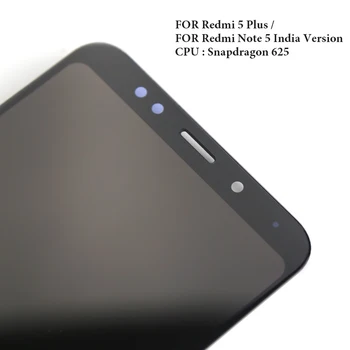 1pc 5.99 colių LCD Ekrano Redmi 5 plius Redmi 5 Pastaba LCD Ekranas aukštos Kokybės kopija skaitmeninis keitiklis Telefonas Pakeitimo Asamblėja