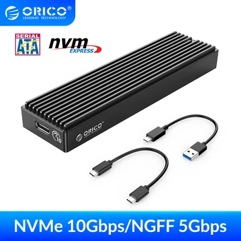 ORICO LSDT M. 2 NVMe Lauke 10Gbps USB C Gen2 PCIe SSD Atveju NVMe M. 2 SATA NGFF 5Gbps Ratai Aptvarą 2230/2242/2260/2280 SSD